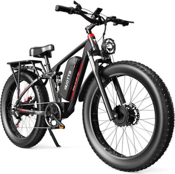 DUOTTS S26 - Elektrofahrrad mit 26" Rädern Doppelmotor 750W* - Samsung 48V 20Ah Akku - 7 Gänge SHIMANO - Stoßdämpfer - schwarz